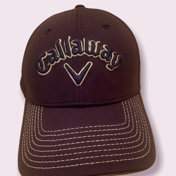 CALLOWAY NEW ERA NE Performance Golf Adult M/ L Fitted Stretch Navy Hat Cap - Picture 1 of 7